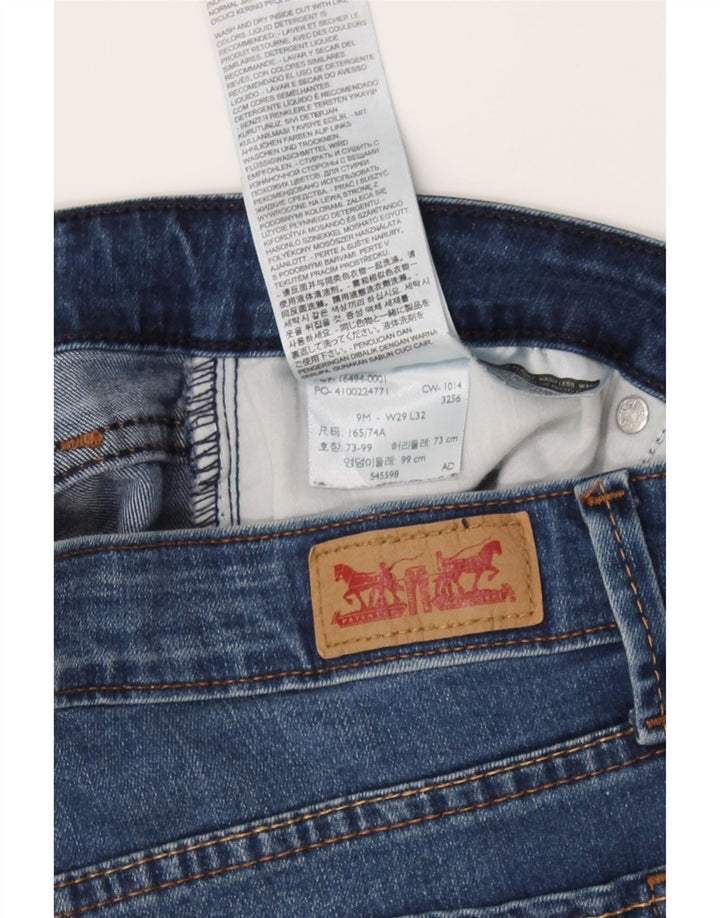 LEVI'S Womens Straight Jeans W29 L32 Navy Blue Cotton Vintage Levi's and Second-Hand Levi's from Messina Hembry 