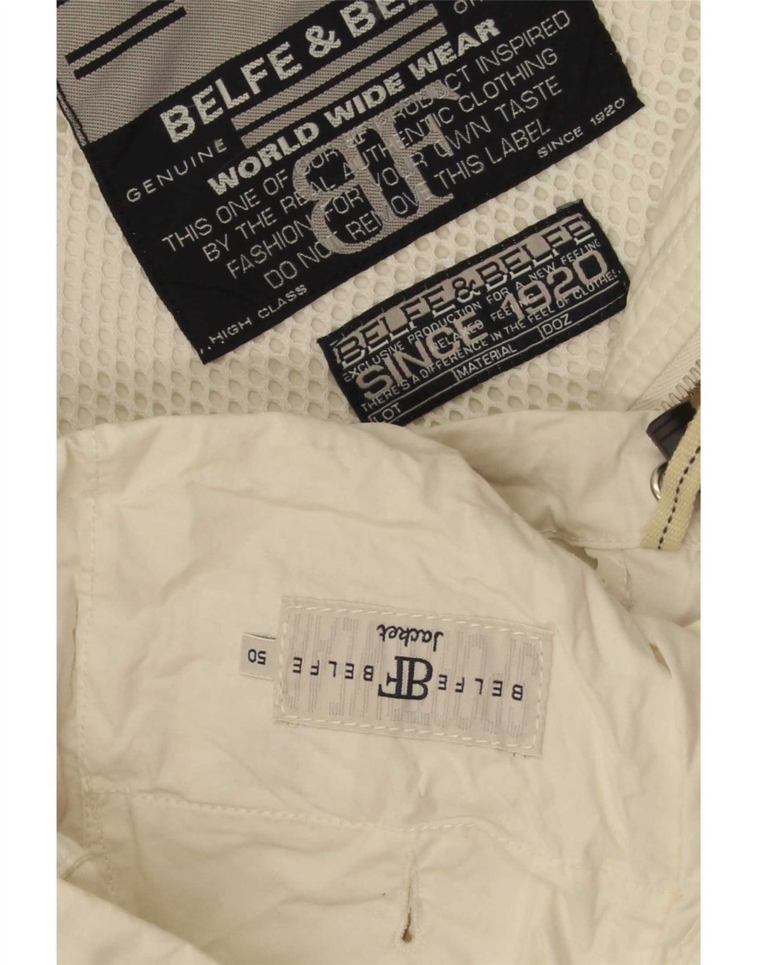 Jachetă de ploaie pentru bărbați Belfe & IT 50 Large White