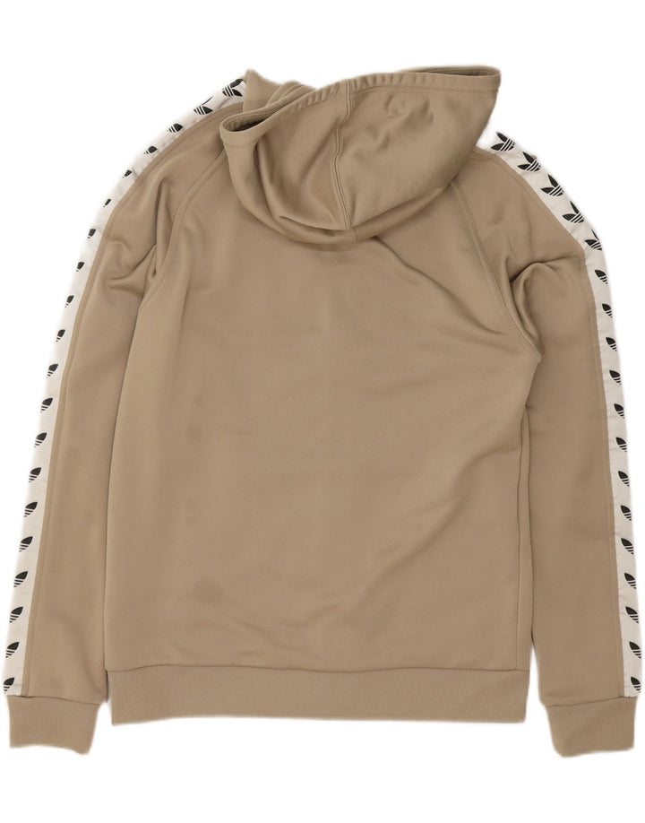 ADIDAS Mens Graphic Zip Hoodie Sweater Small Grey Polyester Vintage Adidas and Second-Hand Adidas from Messina Hembry 