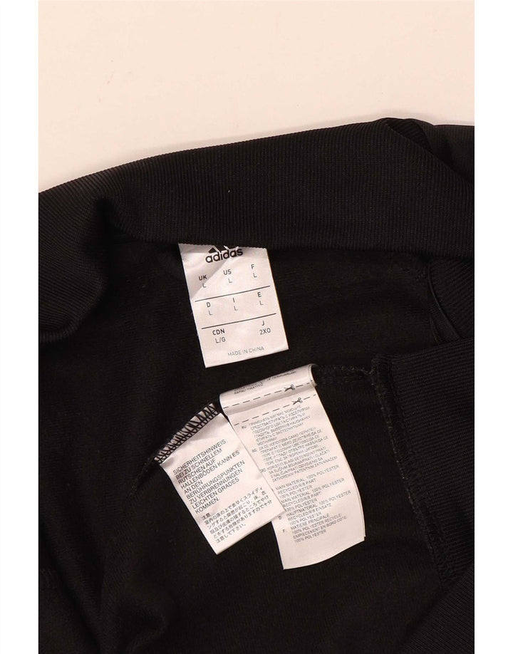 Jachetă de trening pentru bărbați Adidas, mare, negru, poliester bloc de culoare