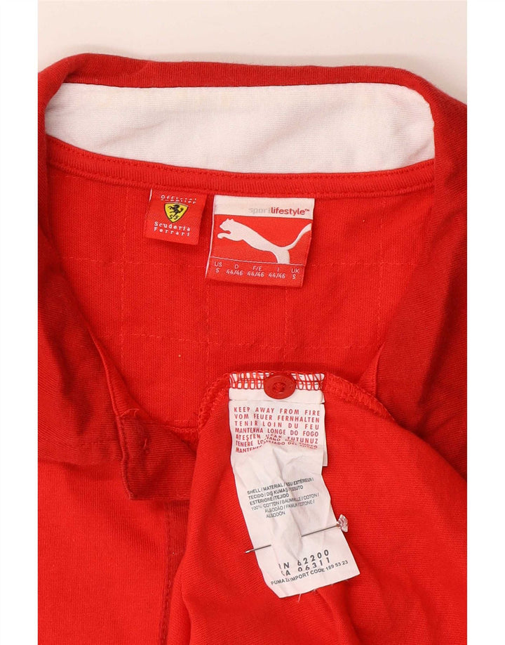 Tricou polo Puma Ferrari pentru bărbați, bumbac roșu mic