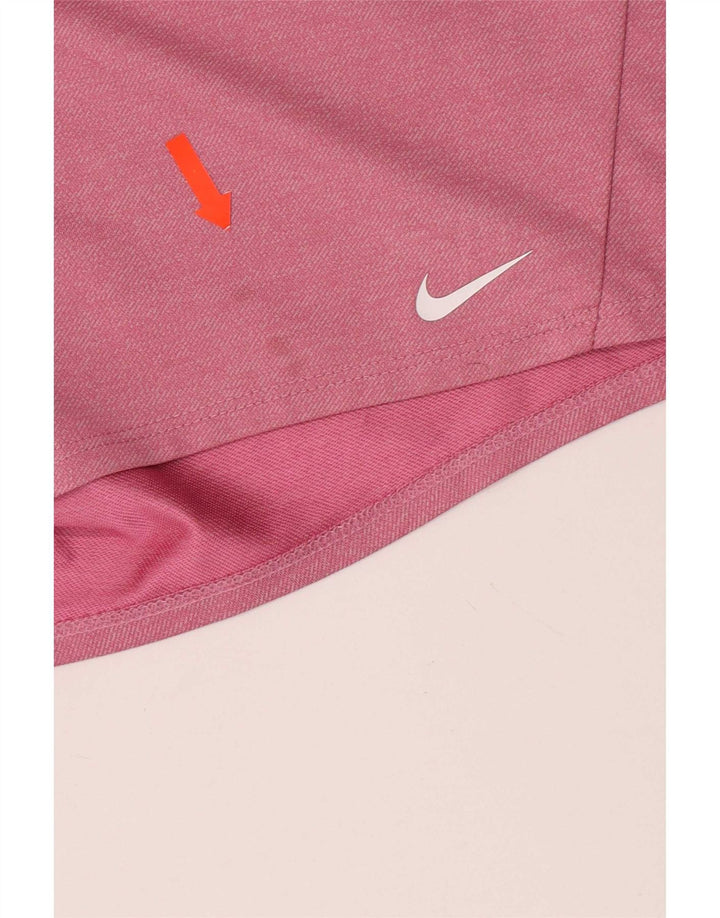 Pantaloni scurți sport Nike Dri Fit pentru femei UK 14 Poliester roz mediu