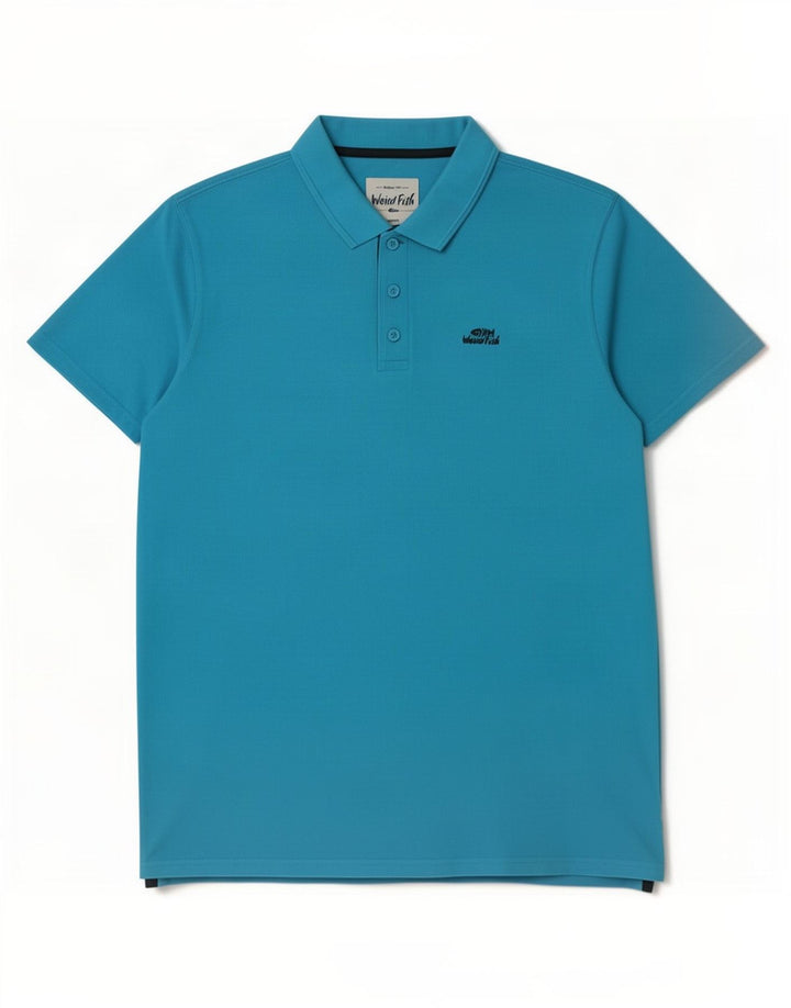 Tricou polo pentru bărbați Weird Fish, mare, albastru, bumbac