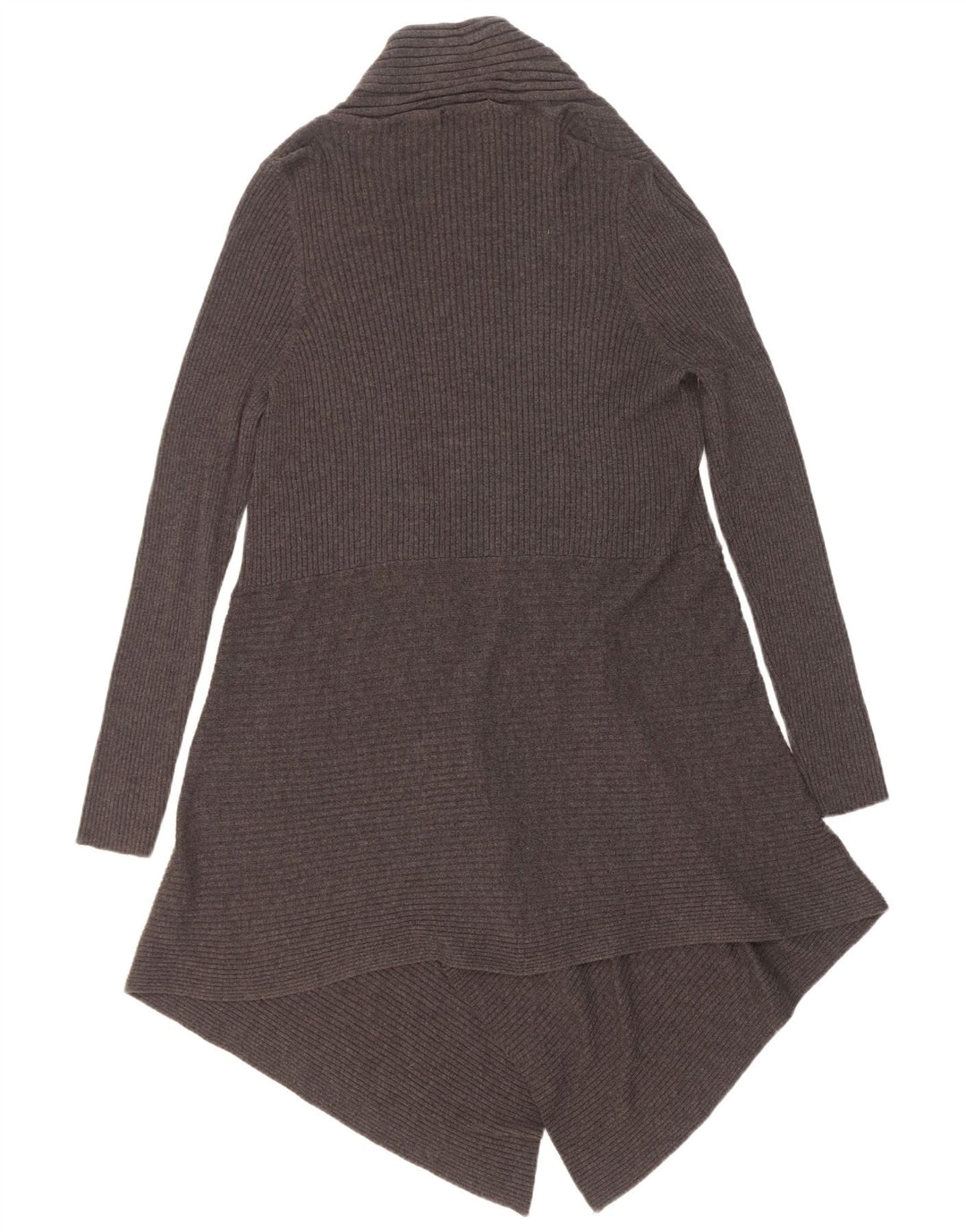 Pulover cardigan deschis asimetric pentru femei Marks & Spencer UK 8 mic gri
