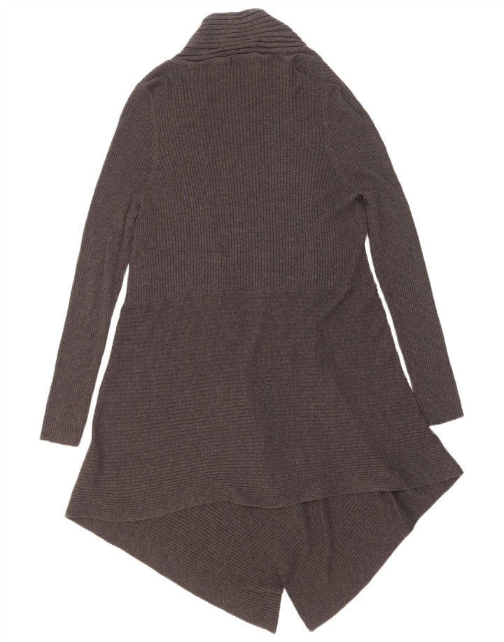 Pulover cardigan deschis asimetric pentru femei Marks & Spencer UK 8 mic gri