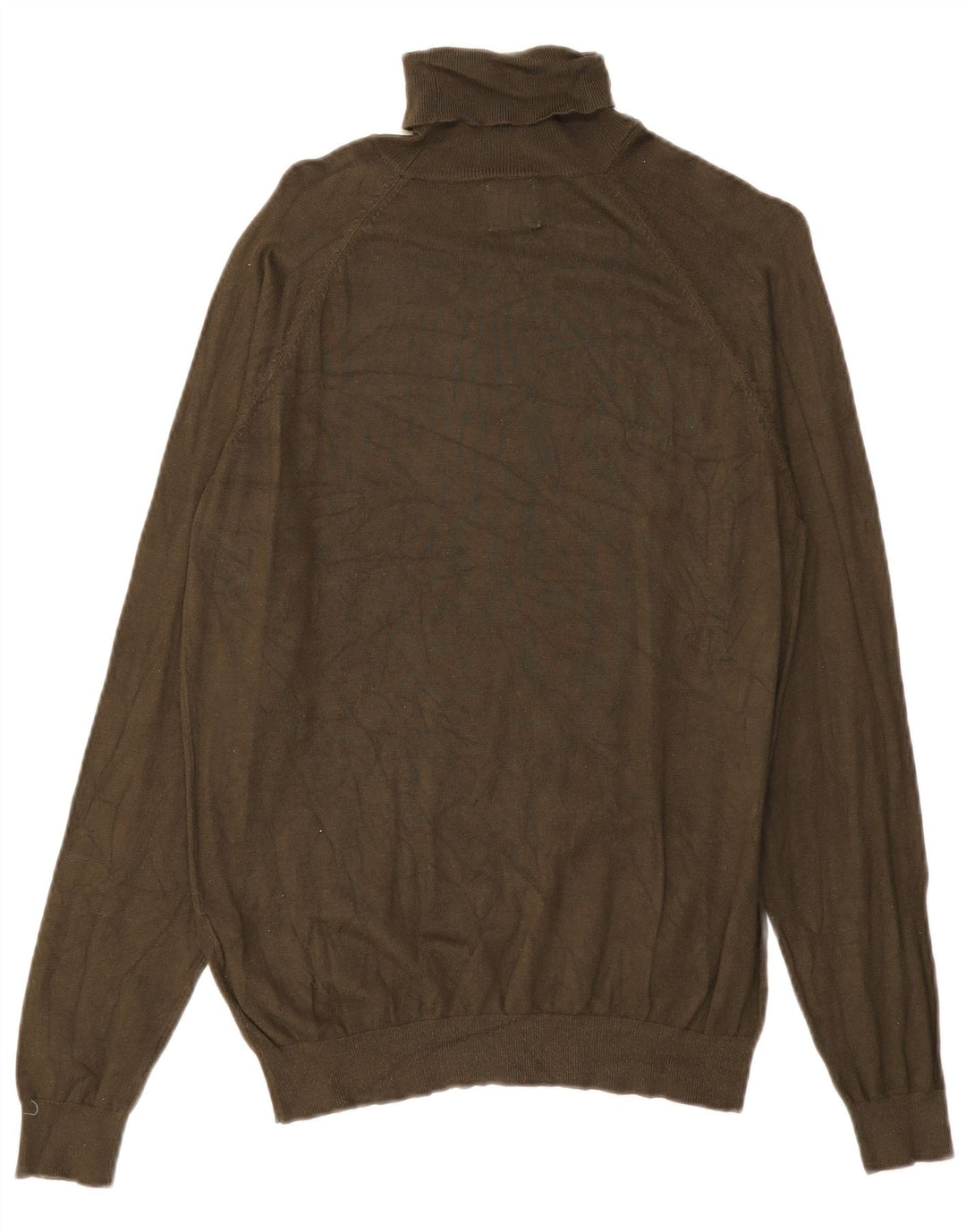 Pulover cu gât rulat Zara pentru femei UK 14 Viscoză verde medie