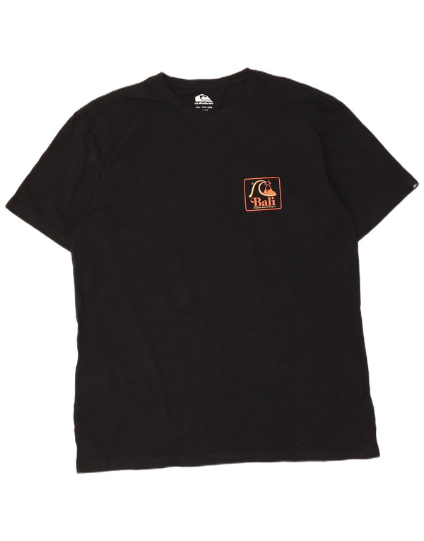 Tricou grafic Quiksilver pentru bărbați, cu croială normală, 2XL, bumbac negru