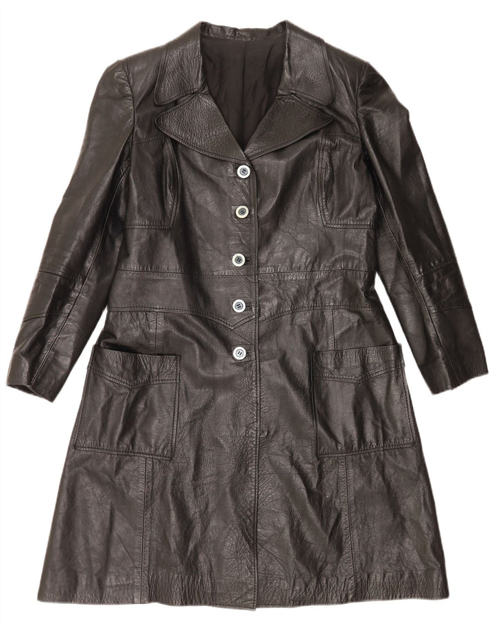 Palton de piele pentru femei VINTAGE UK 14 Medium Black