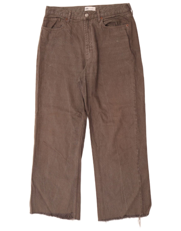 Blugi pentru femeie Zara cu talie înaltă EU 42 Large W32 L29 Gri
