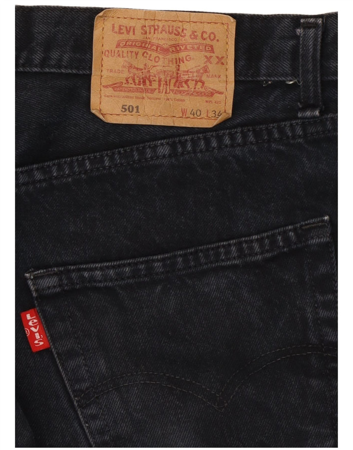 Blugi Levi's 501 drepte pentru bărbați W40 L26 bumbac negru