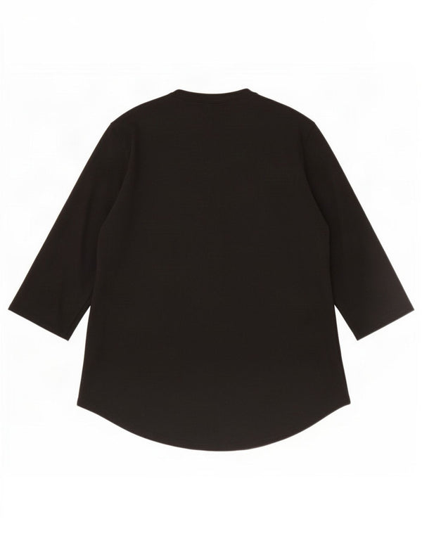 Top pentru femei Guess, cu fermoar, cu mâneci 3/4 UK 12, bumbac mediu negru