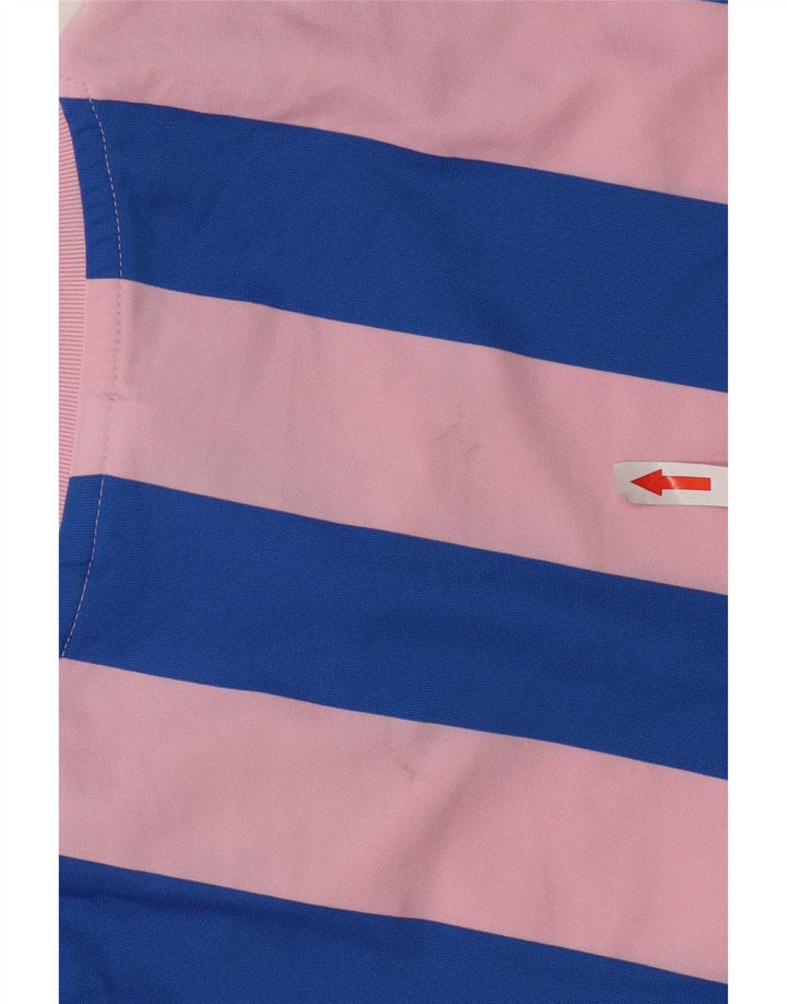 Tricou grafic pentru bărbați Adidas Top mediu roz poliester cu dungi