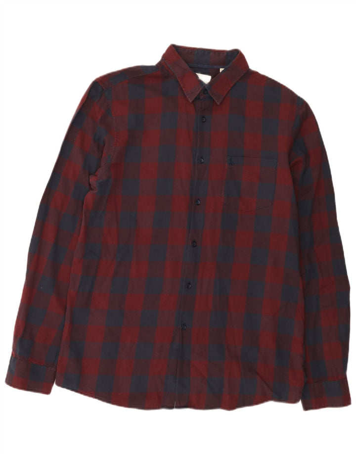Cămașă Jack Wills pentru bărbați, cu tăiere clasică, din bumbac vichy burgundy mediu
