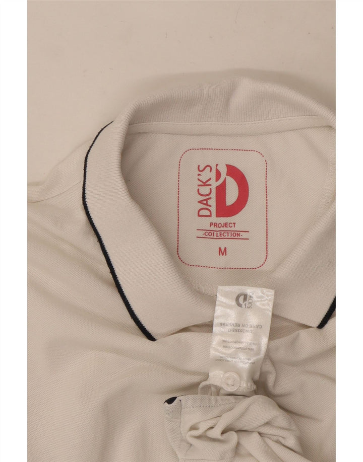 Tricou polo Dack's pentru femei UK 12 Bumbac alb mediu