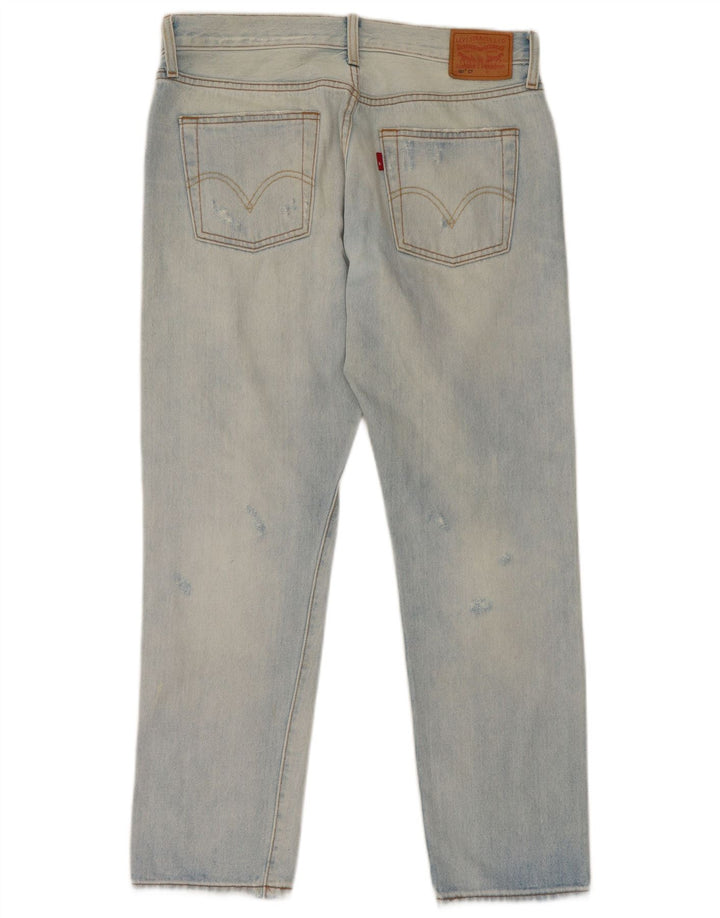 Blugi drepți distressed 501 Levi's pentru bărbați L27 L27 Bumbac albastru