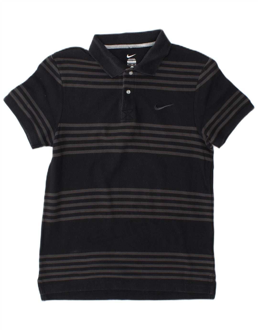 Tricou polo Nike pentru bărbați, mediu negru, cu dungi