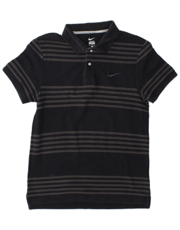 Tricou polo Nike pentru bărbați, mediu negru, cu dungi