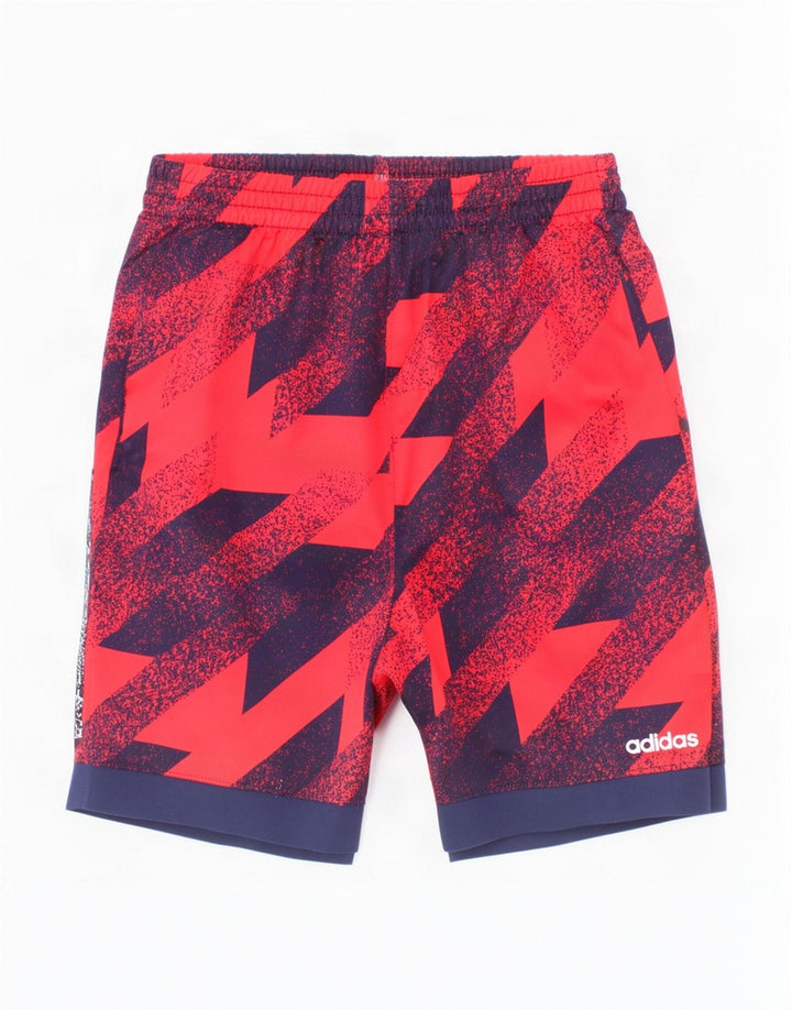 Pantaloni scurți sport adidas Climalite pentru băieți 6-7 ani, roșu, poliester geometric