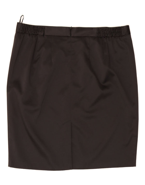Fusta dreaptă pentru femei ANN HARVEY UK 22 2XL W44 Poliester negru