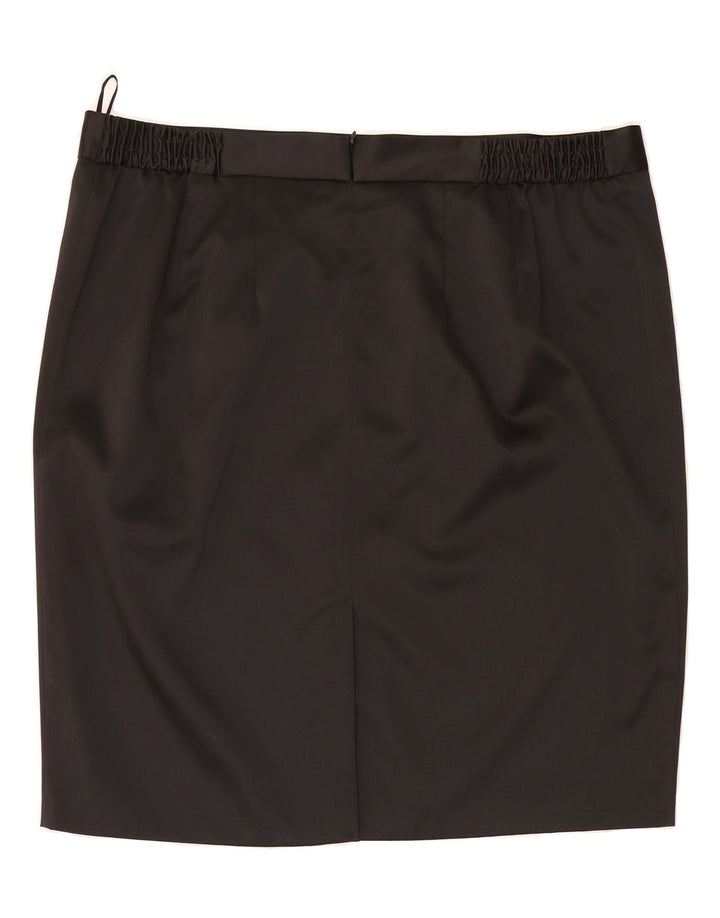 Fusta dreaptă pentru femei ANN HARVEY UK 22 2XL W44 Poliester negru