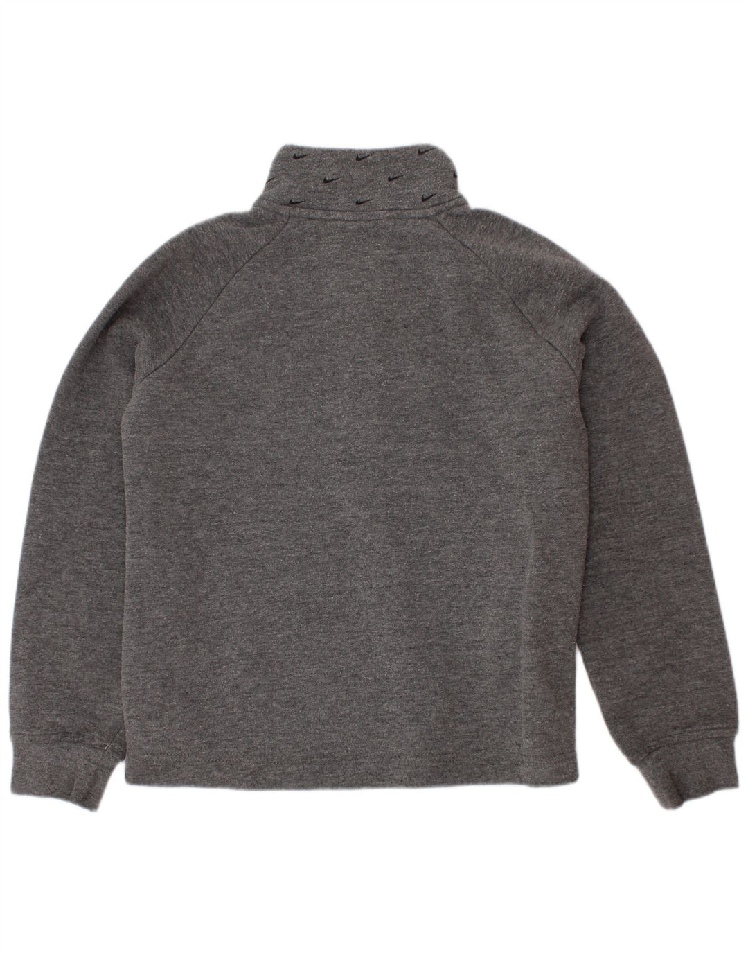 Pulover Nike pentru băieți, cu grafic, cu fermoar, cu gât, 5-6 ani, bumbac, gri mediu