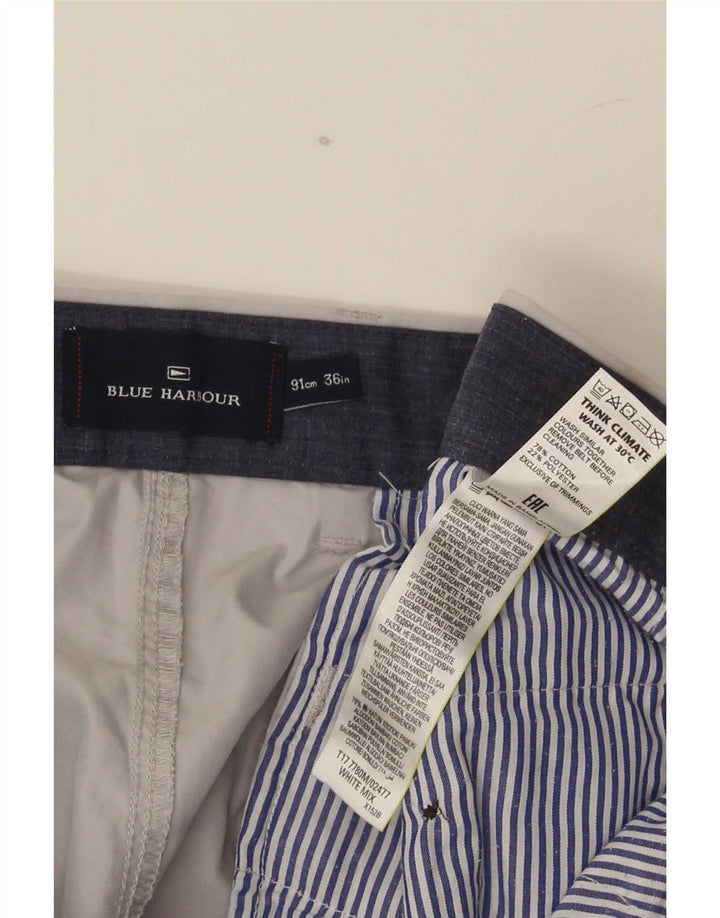Pantaloni scurți chino pentru bărbați Marks & Spencer Blue Harbour W36, bumbac gri mare