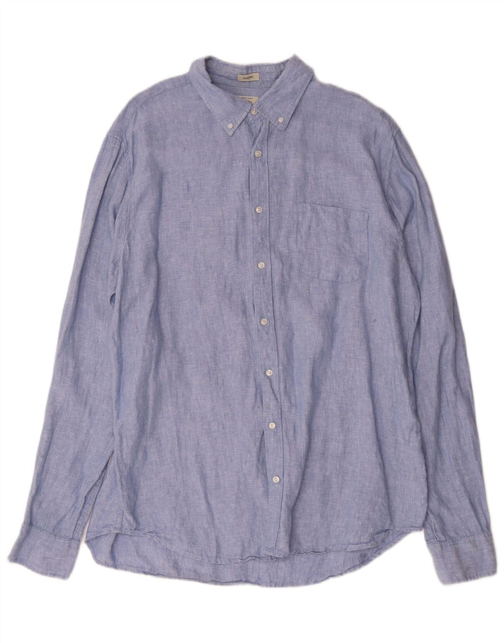 Cămașă pentru bărbați J. Crew Tall Classic Fit XL Blue Linen