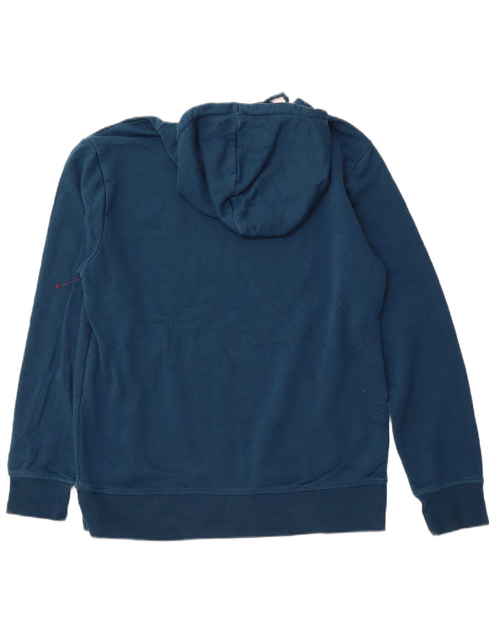 REEBOK Mens Graphic Hoodie Jumper Medium Blue Cotton