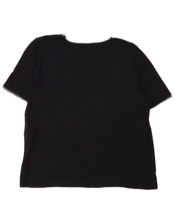 Tricou pentru femei Zara UK 12 Medium Black Viscose