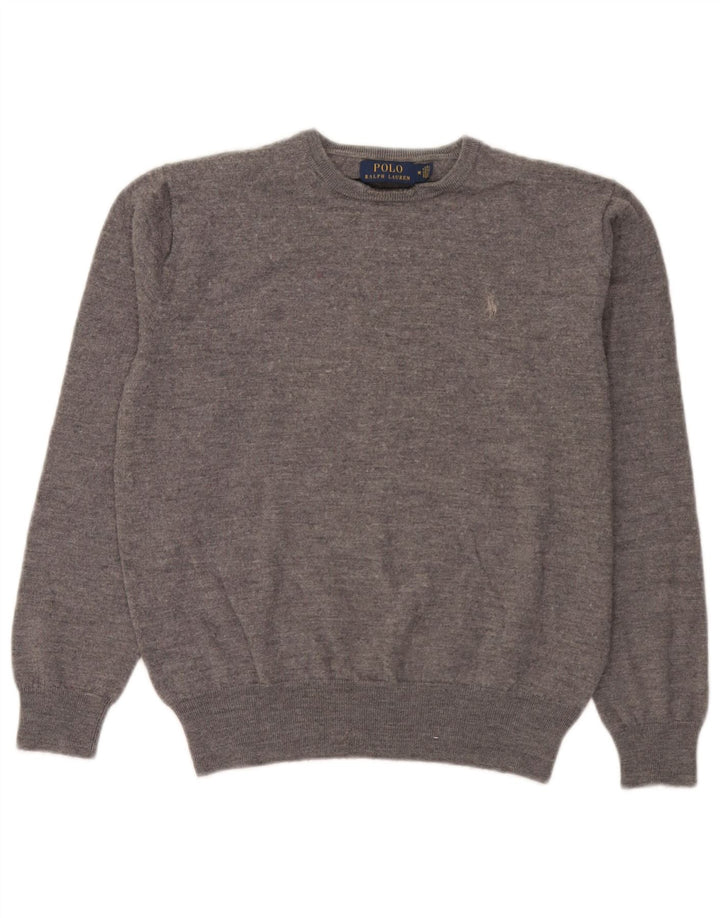 Pulover Polo Ralph Lauren pentru bărbați cu gât crew pulover din lână gri mediu