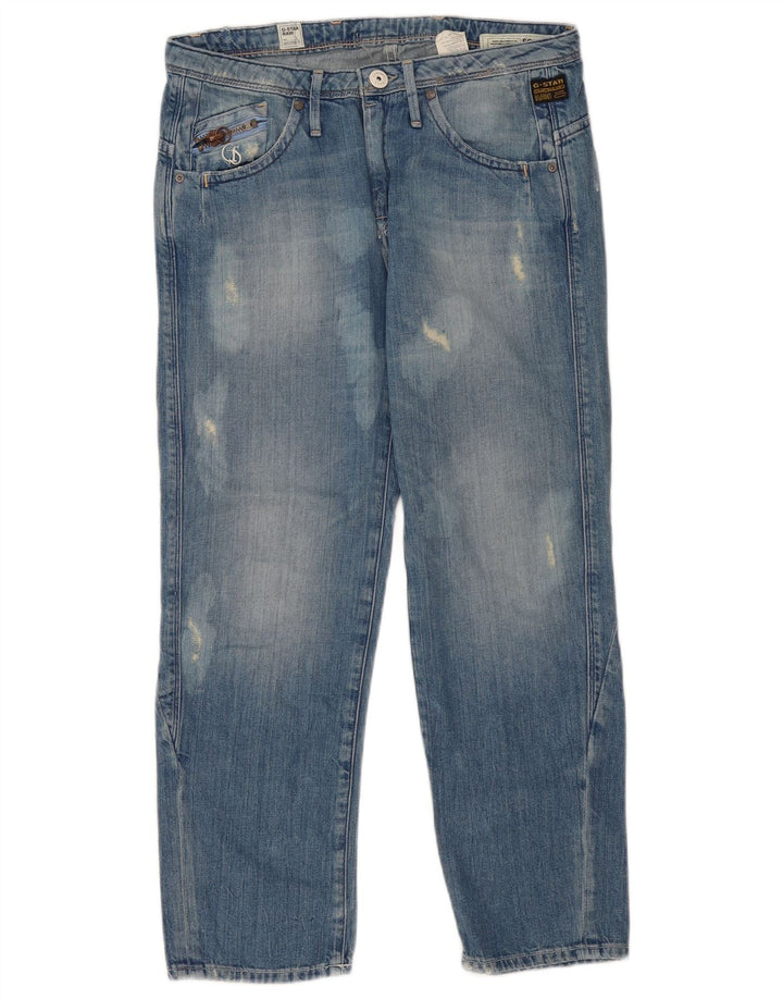 G-Star Blugi Distressed drepte pentru femei W27 L27 Bumbac albastru