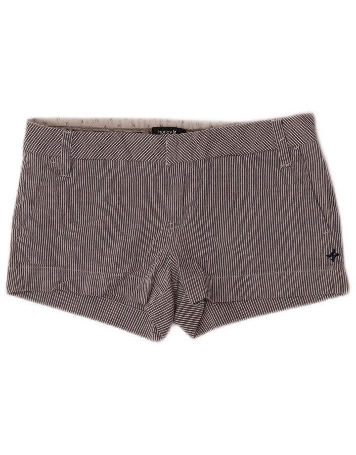Pantaloni caldi Hurley pentru femei US 7 Medium W32 Bumbac cu dungi albastre