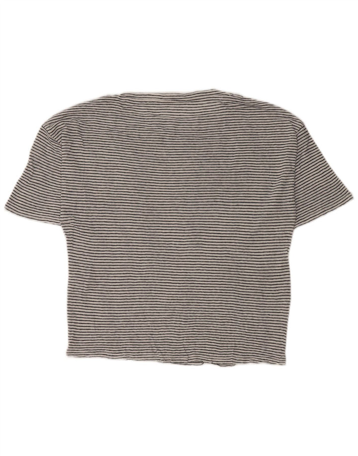Tricou de weekend pentru femei Max Mara Top UK 14 Medium White Striped Nautical