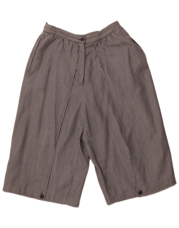 Bermude VINTAGE pentru femei cu talie înaltă IT 44 Medium W26 Gri cu dungi