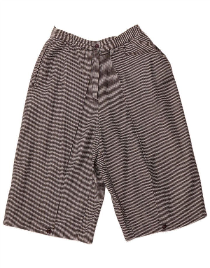 Bermude VINTAGE pentru femei cu talie înaltă IT 44 Medium W26 Gri cu dungi