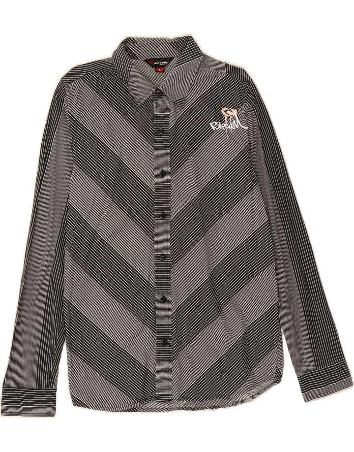 RIP CURL Mens Shirt Large Grey Striped Cotton Vintage Rip Curl and Second-Hand Rip Curl from Messina Hembry 