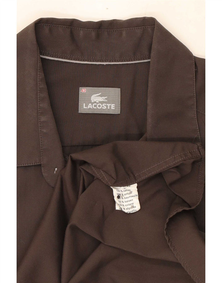 Cămașă bărbați Lacoste Mărimea 43 Bumbac maro mare