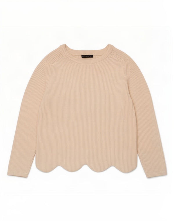 Pulover pentru femei Marks & Spencer, cu gât de barca, UK 20 2XL, bumbac alb