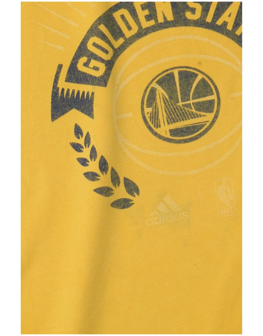 Tricou grafic ADIDAS Golden State Warriors pentru bărbați Top mare din bumbac galben