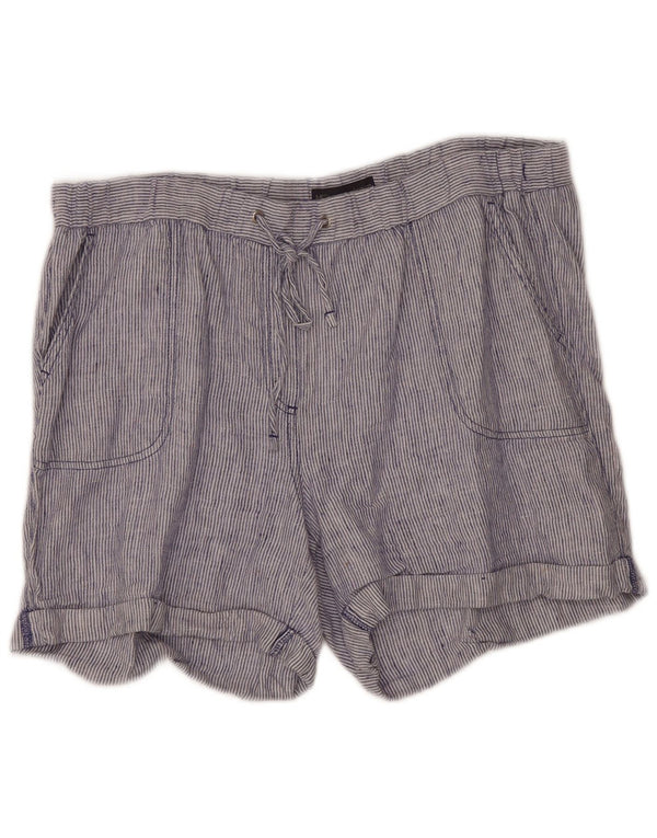 Pantaloni scurți casual pentru femei Marks & Spencer Mărimea 18 W36 L5 in dungi albastre