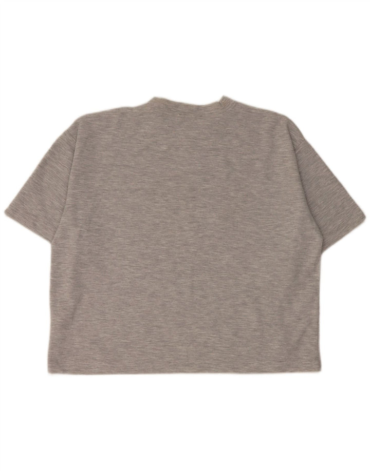 Top tricou pentru femei Zara UK 16 mare poliester cu pături gri