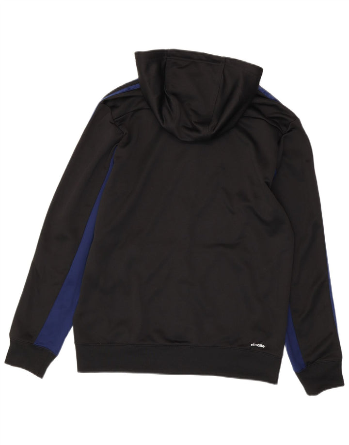 Pulover ADIDAS Climalite Zip pentru bărbați, mediu negru, bloc de culoare