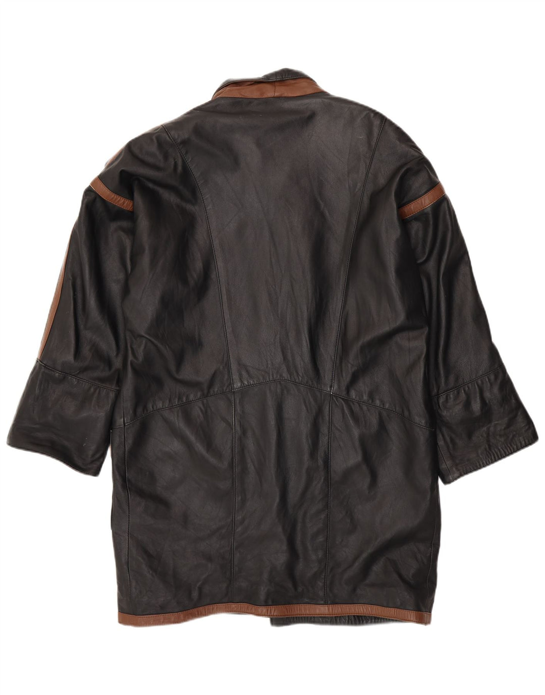 Palton din piele pentru bărbați VINTAGE UK 40, mare, neagră