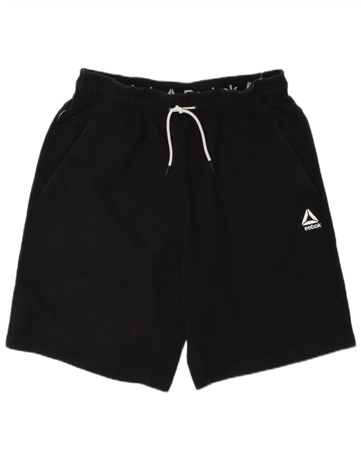 Pantaloni scurți sport Reebok pentru bărbați, bumbac mediu negru