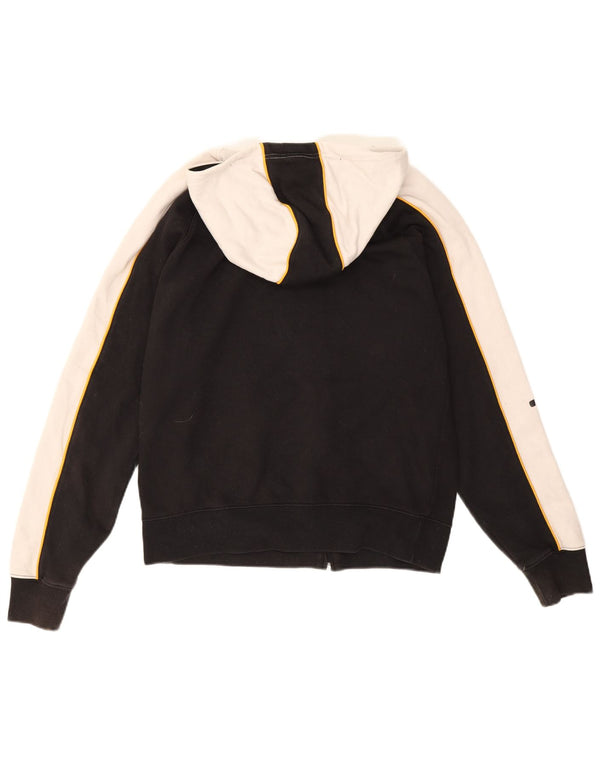 Pulover cu capotă cu fermoar și grafic Champion pentru femei UK 14 Medium Black Colorblock