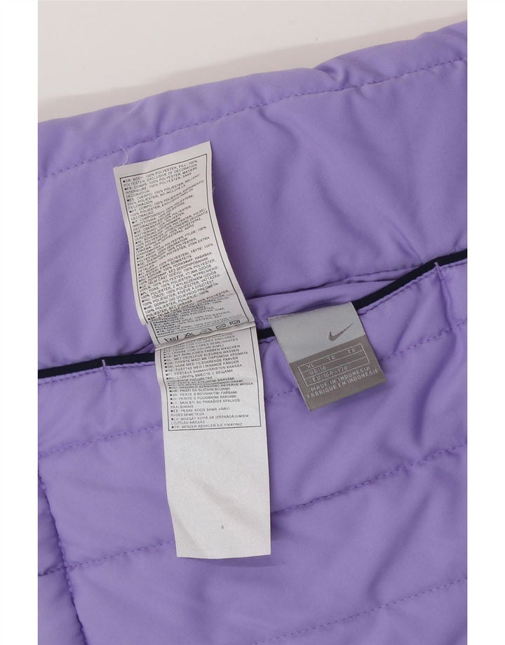 Jachetă căptușită cu glugă pentru fete Nike 13-14 ani XL violet poliester color bloc