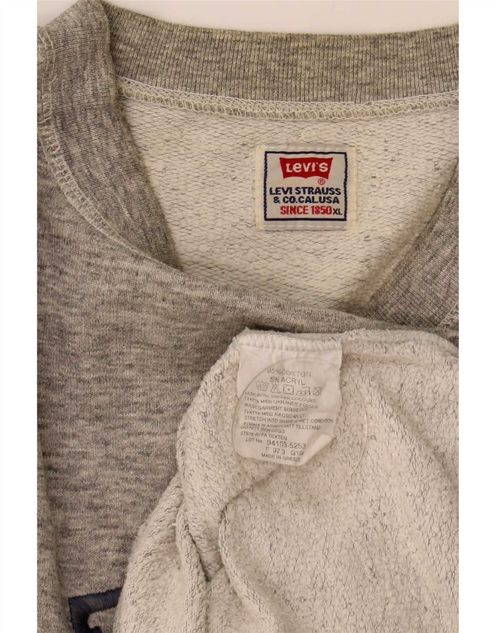 Pulover cu grafică Levi's pentru bărbați, XL, bumbac cu pete gri