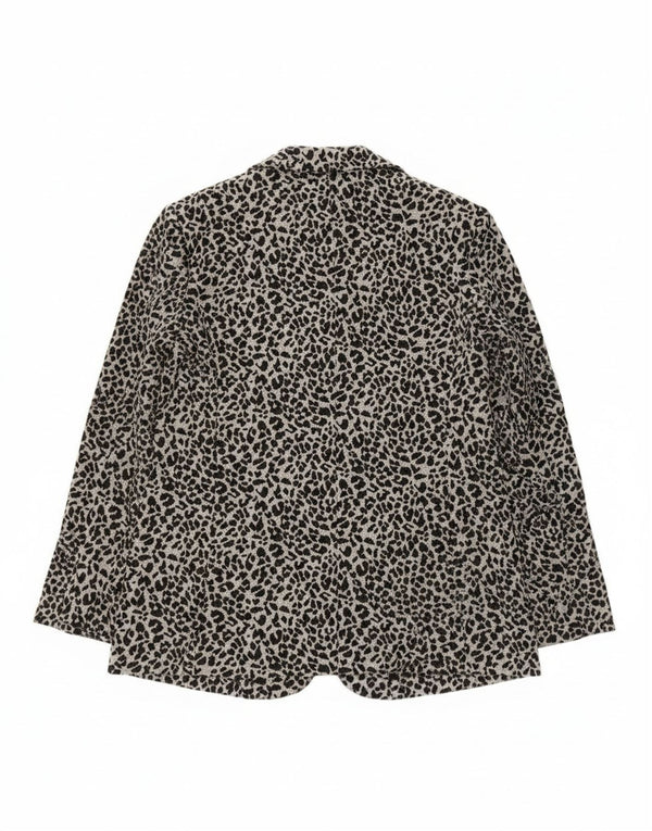 Jachetă pentru femei Marks & Spencer Open Blazer UK 14 Medium Gri Animal Print