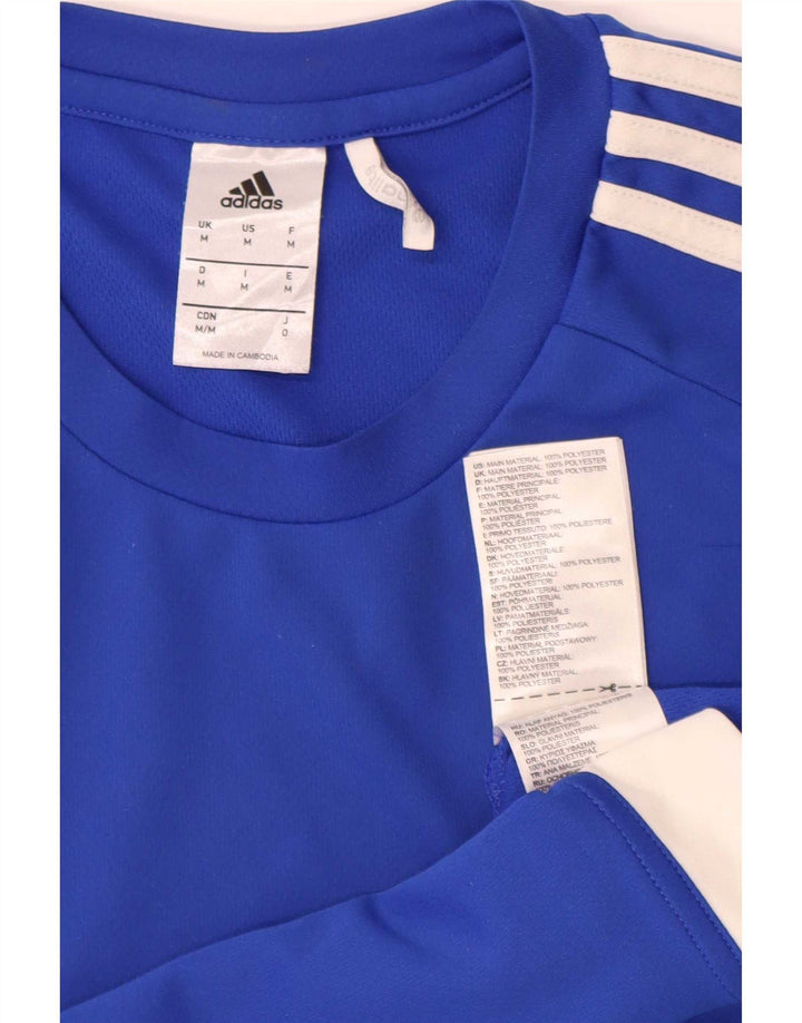 Tricou Adidas Climalite pentru bărbați Top Medium Blue Colorblock Poliester