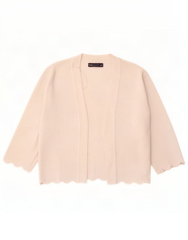 Pulover cardigan cu mâneci 3/4 pentru femei Marks & Spencer UK 12 Medium Off White